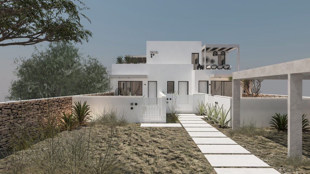ag design architect greece day view of the front side and entrance
