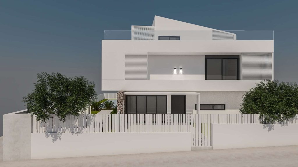 ag design architect greece front view of the accomodation