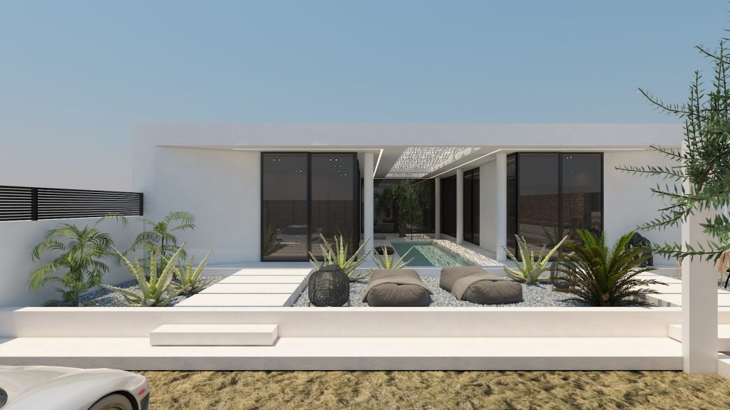 ag design architect greece view of the garden