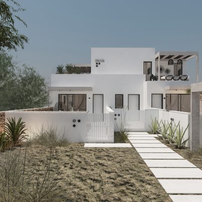 ag design architect greece day view of the front side and entrance