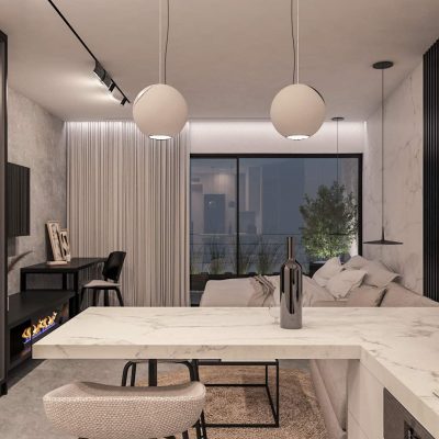 ag design architect greece dining area and living room 1