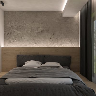 ag design architect greece double bedroom with garden view