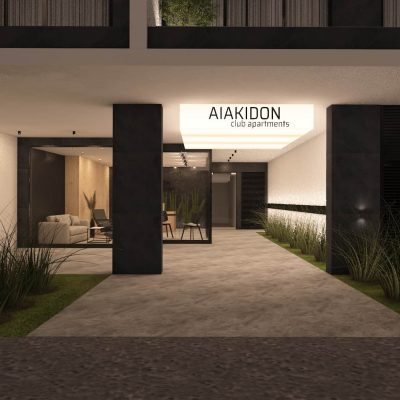 ag design architect greece entrance to the apartment club