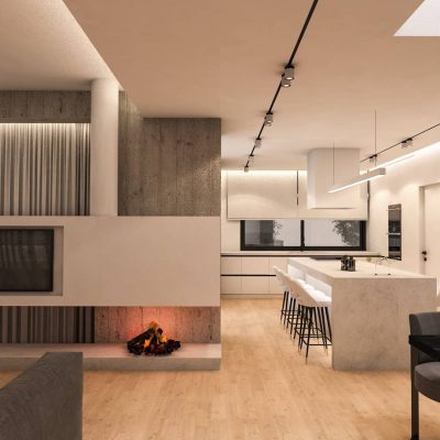 ag design architect greece living room and dining area