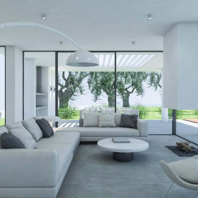 ag design architect greece living room with view 1