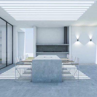 ag design architect greece outdoor dining area and BBQ 1
