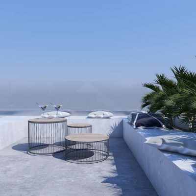 ag design architect greece outside sitting area