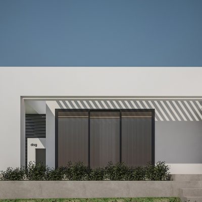ag design architect greece view of the residence entrance